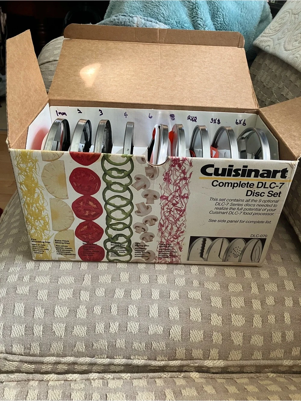Cuisinart Stainless Steel 9 Disc Blade Set DLC-7 Several never used!